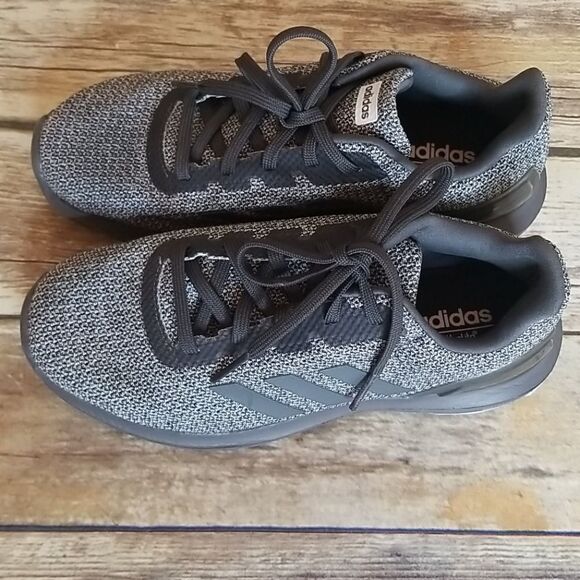 Adidas Men's Gray Knit Cloudfoam Sneakers Sz 7 - Picture 2 of 10